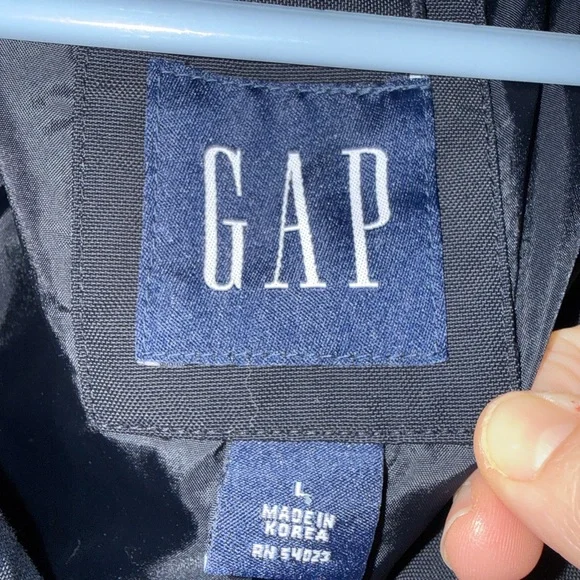 GAP Black Nylon Water-Resistant Jacket Coat – Men’s Large - Picture 3 of 3